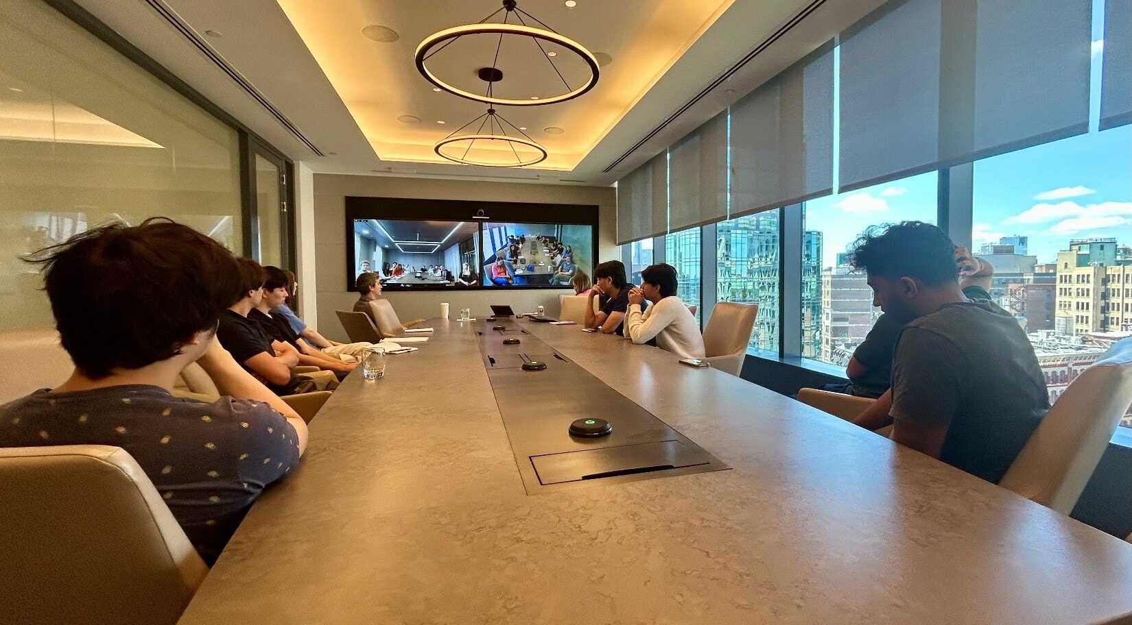 Interns in a speaker session